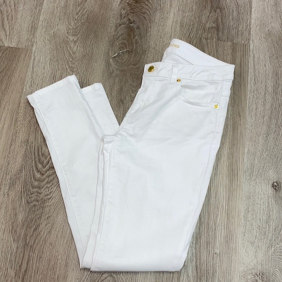 MICHAEL Michael Kors Denim - Michael Kors White Jeans- Gold accents
